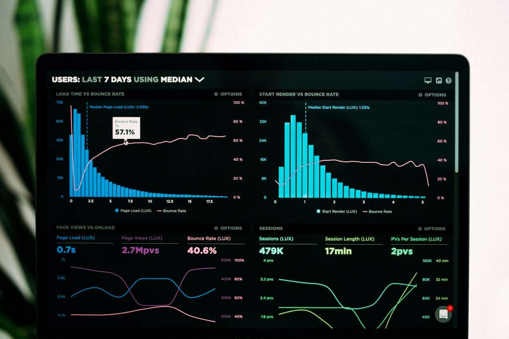 Graphique de performance et analyse de données pour suivi de campagne SEO